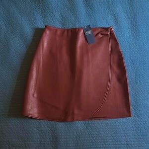 A&F vegan leather skirt